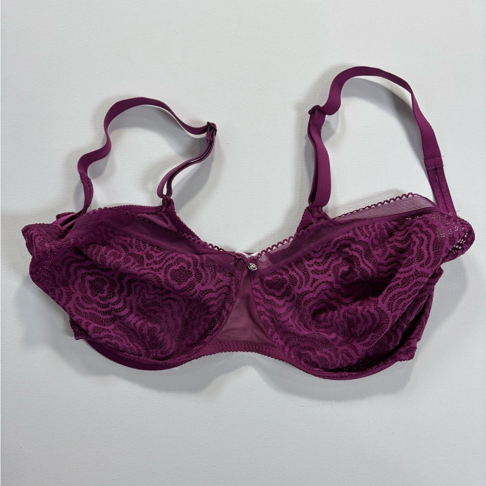 Chantelle Lace Underwire Bra - Rich Purple